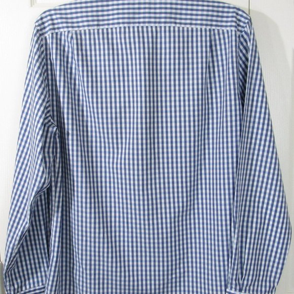 Nautica Men's Blue Check Buttondown Dress Shirt, L, Excellent Condition! - Picture 4 of 4